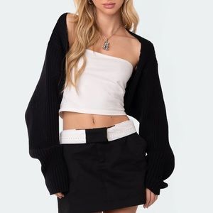 Edikted Black Shrug Sweater